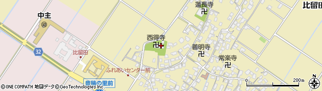 滋賀県野洲市比留田852周辺の地図