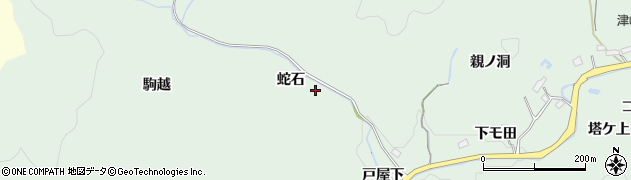 愛知県豊田市山中町蛇石周辺の地図