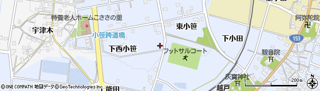 愛知県豊田市越戸町下西小笹96周辺の地図