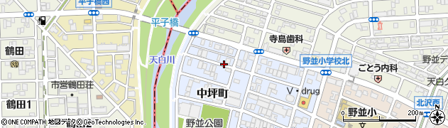 愛知県名古屋市天白区中坪町周辺の地図