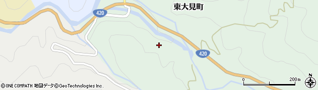 愛知県豊田市東大見町（下ノ向）周辺の地図