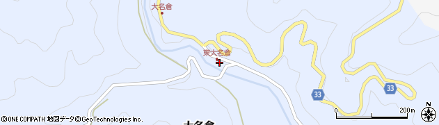 愛知県北設楽郡設楽町大名倉東地周辺の地図