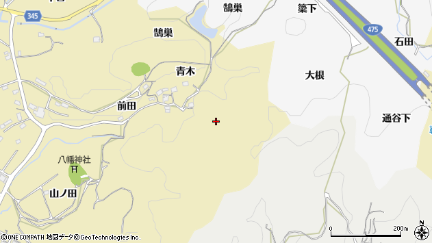 〒470-0325 愛知県豊田市手呂町の地図