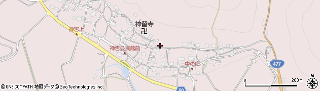 京都府南丹市八木町神吉（中ノ庄）周辺の地図