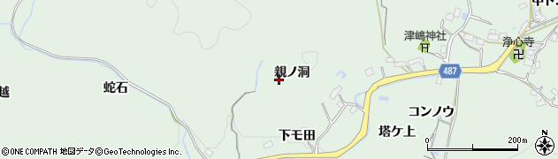 愛知県豊田市山中町親ノ洞周辺の地図