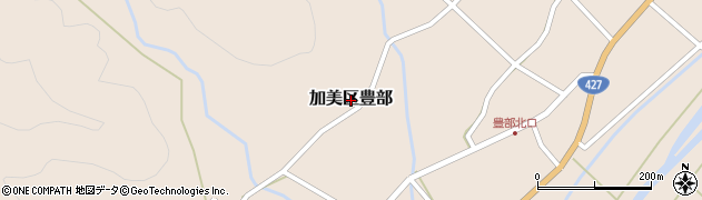 兵庫県多可町（多可郡）加美区豊部周辺の地図