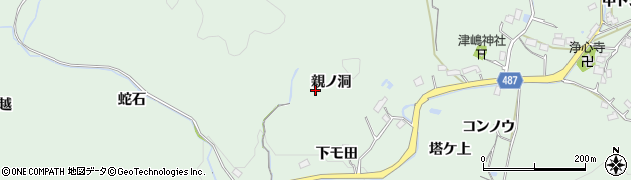 愛知県豊田市山中町（親ノ洞）周辺の地図