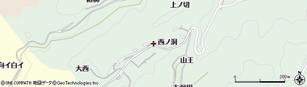 愛知県豊田市野林町（西ノ洞）周辺の地図