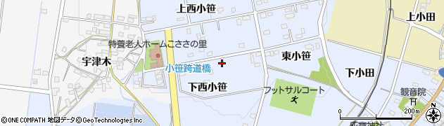 愛知県豊田市越戸町下西小笹77周辺の地図