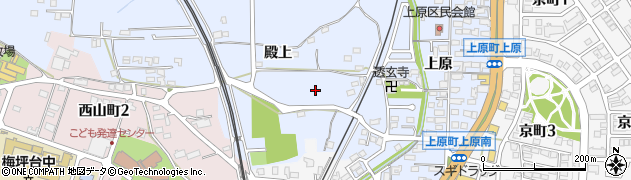 愛知県豊田市上原町殿上周辺の地図