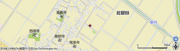 滋賀県野洲市比留田610周辺の地図