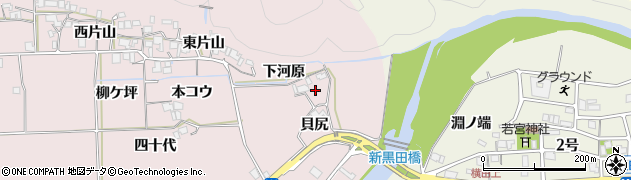 京都府南丹市園部町黒田下河原周辺の地図