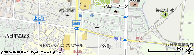 滋賀県東近江市八日市緑町17周辺の地図