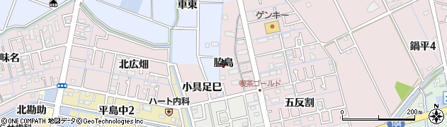 愛知県弥富市平島町（脇島）周辺の地図