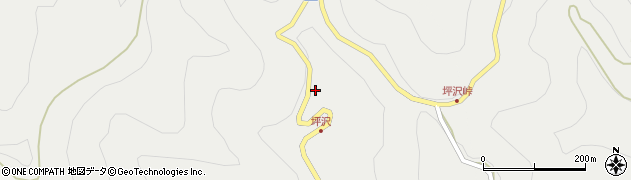 愛知県東栄町（北設楽郡）足込（東坪沢）周辺の地図