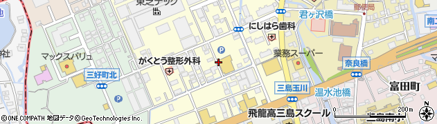 静岡県三島市南町周辺の地図