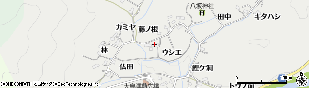 愛知県豊田市東大島町（ウシエ）周辺の地図