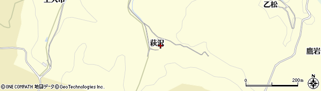 愛知県豊田市上高町（萩沢）周辺の地図