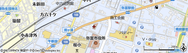 弥富郵便局配達周辺の地図
