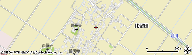 滋賀県野洲市比留田989周辺の地図