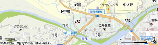 京都府南丹市園部町河原町（２号）周辺の地図