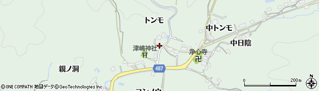 愛知県豊田市山中町トンモ周辺の地図