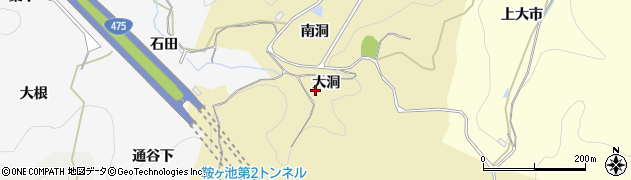 愛知県豊田市小呂町（大洞）周辺の地図