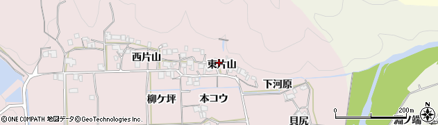 京都府南丹市園部町黒田（東片山）周辺の地図