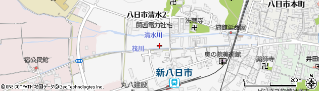 滋賀県東近江市八日市清水周辺の地図