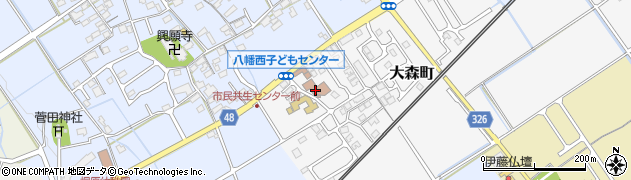 近江八幡市市民共生センター・はつらつ館周辺の地図