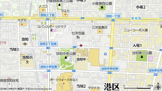 〒455-0804 愛知県名古屋市港区当知の地図