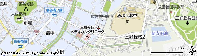 愛知県みよし市福谷町（重郎左）周辺の地図