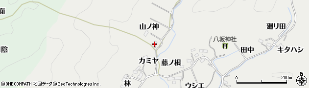 愛知県豊田市東大島町（山ノ神）周辺の地図