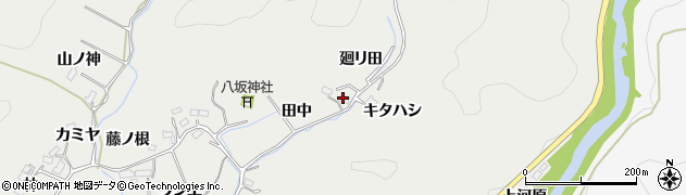 愛知県豊田市東大島町（田中）周辺の地図