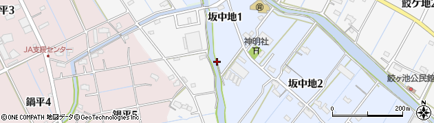 愛知県弥富市坂中地町樋東周辺の地図