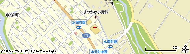 京屋クリーニング　守山・水保店周辺の地図