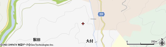 愛知県豊田市下国谷町大付周辺の地図