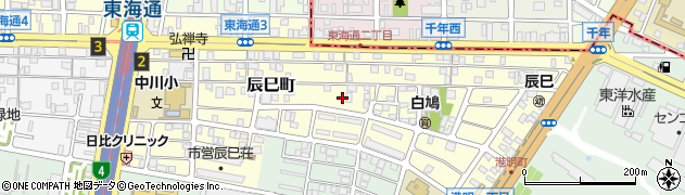 愛知県名古屋市港区辰巳町周辺の地図
