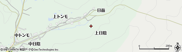 愛知県豊田市山中町（上日陰）周辺の地図