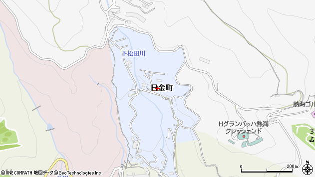 〒413-0036 静岡県熱海市日金町の地図