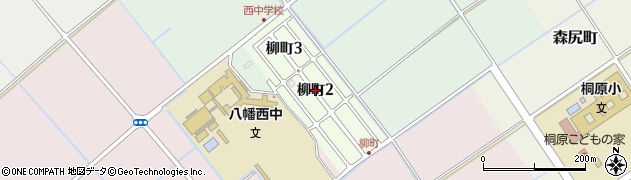 滋賀県近江八幡市柳町周辺の地図