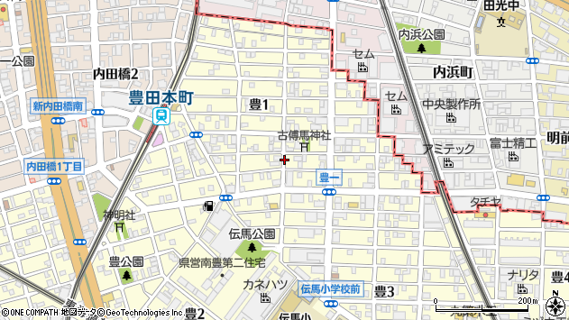 〒457-0863 愛知県名古屋市南区豊の地図