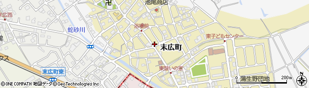 滋賀県近江八幡市末広町周辺の地図