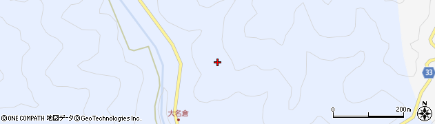 愛知県設楽町（北設楽郡）大名倉（安天山）周辺の地図