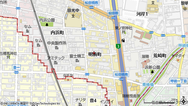 〒467-0852 愛知県名古屋市瑞穂区明前町の地図