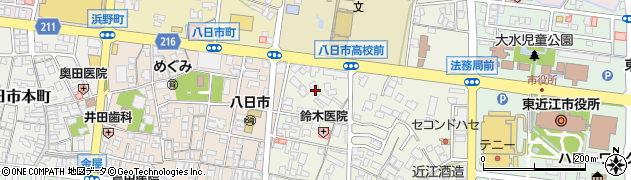滋賀県東近江市八日市上之町2周辺の地図