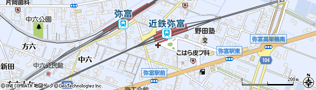 近鉄弥富駅周辺の地図