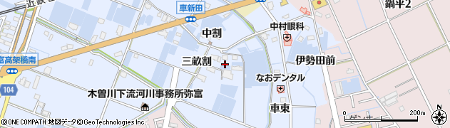 愛知県弥富市鯏浦町（天王割）周辺の地図