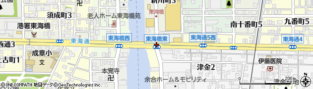 東海橋東周辺の地図