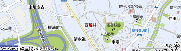 愛知県みよし市福谷町（西荒井）周辺の地図